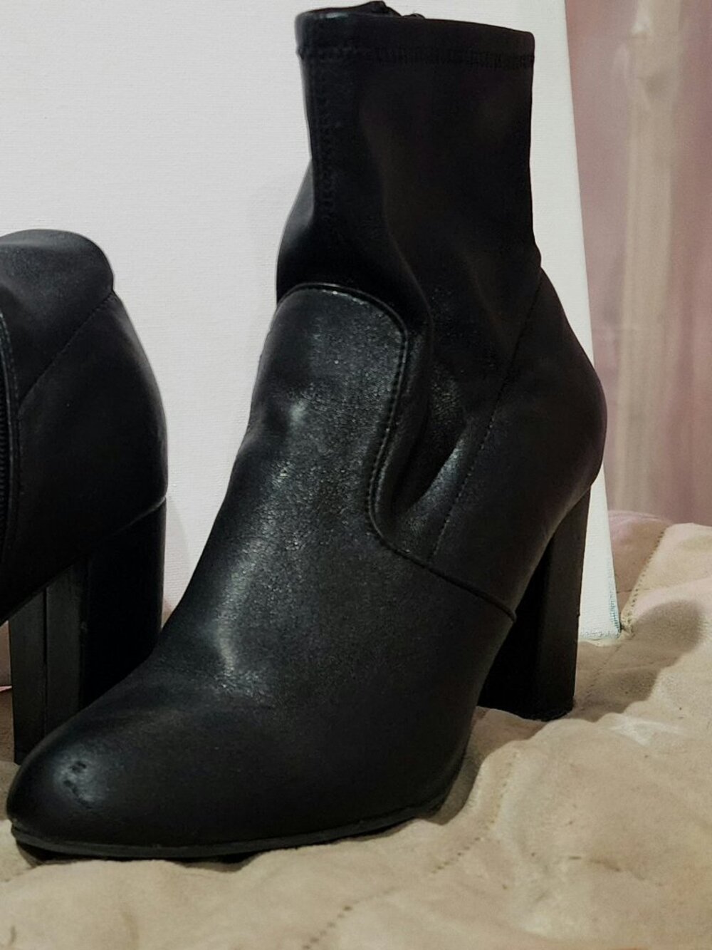 Black 3in Heeled Ankle Boots